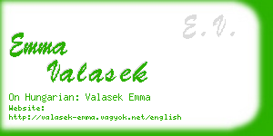 emma valasek business card